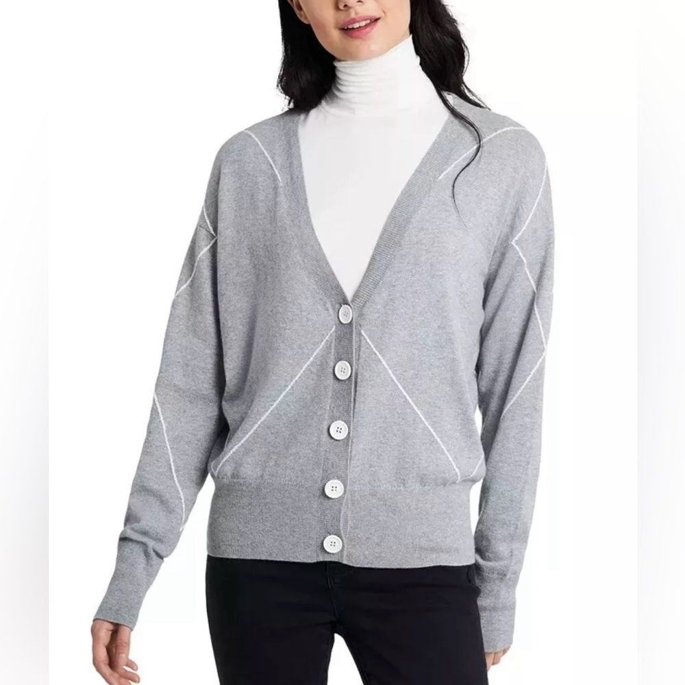 Riley & Rae - Paxton Argyle Cardigan Gray (Small)